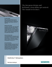 a Ver el documento Siemens hiDefinition 48 dBA Dishwasher Manual de usuario